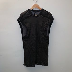 SKINGRAFT Leather Mesh Tank Top